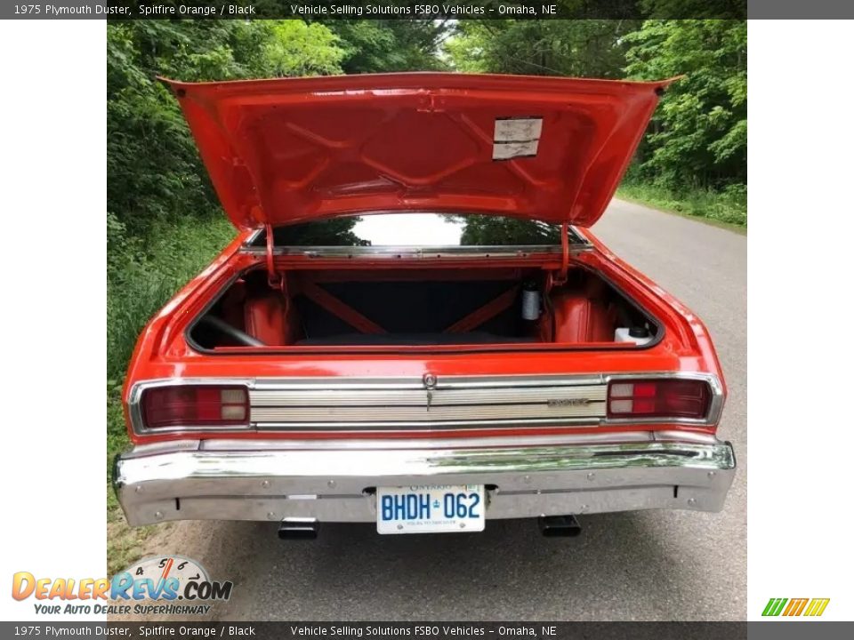 1975 Plymouth Duster Spitfire Orange / Black Photo #7