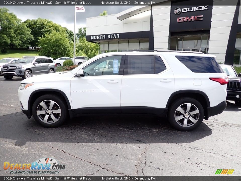 2019 Chevrolet Traverse LT AWD Summit White / Jet Black Photo #2