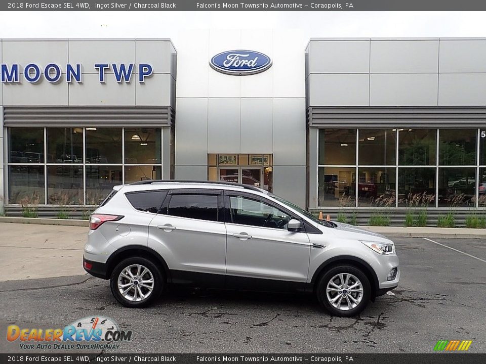 2018 Ford Escape SEL 4WD Ingot Silver / Charcoal Black Photo #1