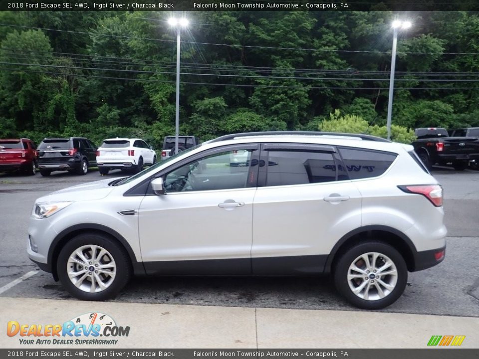 2018 Ford Escape SEL 4WD Ingot Silver / Charcoal Black Photo #6