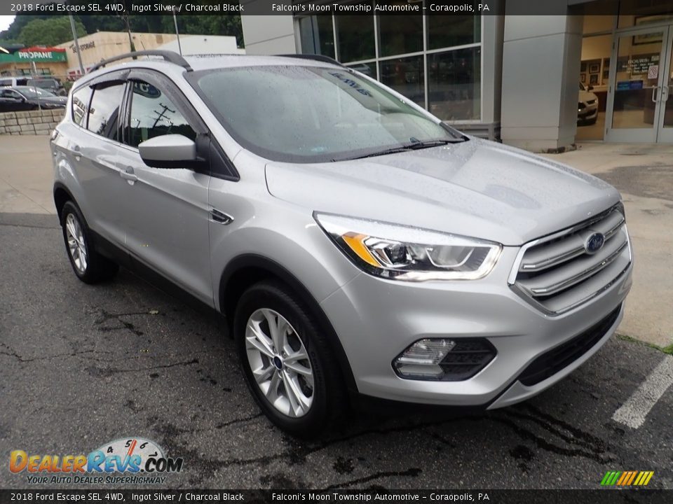 2018 Ford Escape SEL 4WD Ingot Silver / Charcoal Black Photo #9