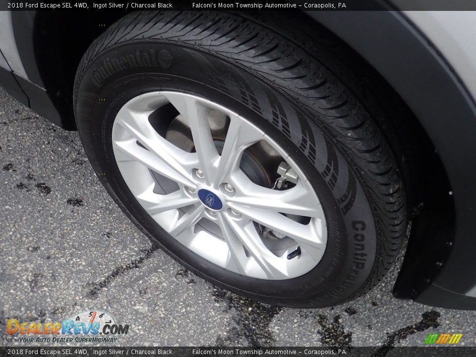 2018 Ford Escape SEL 4WD Ingot Silver / Charcoal Black Photo #10