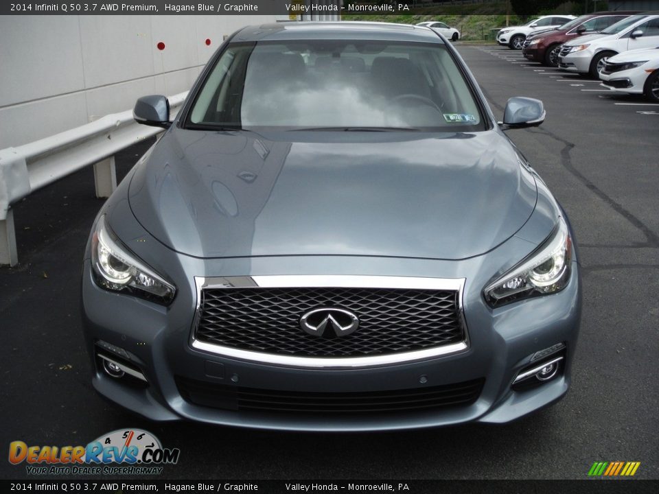 2014 Infiniti Q 50 3.7 AWD Premium Hagane Blue / Graphite Photo #5