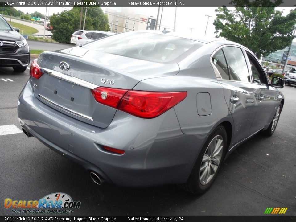 2014 Infiniti Q 50 3.7 AWD Premium Hagane Blue / Graphite Photo #7