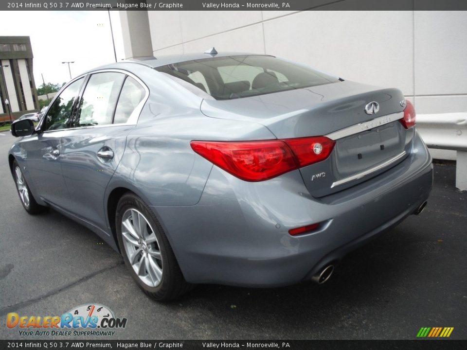 2014 Infiniti Q 50 3.7 AWD Premium Hagane Blue / Graphite Photo #8