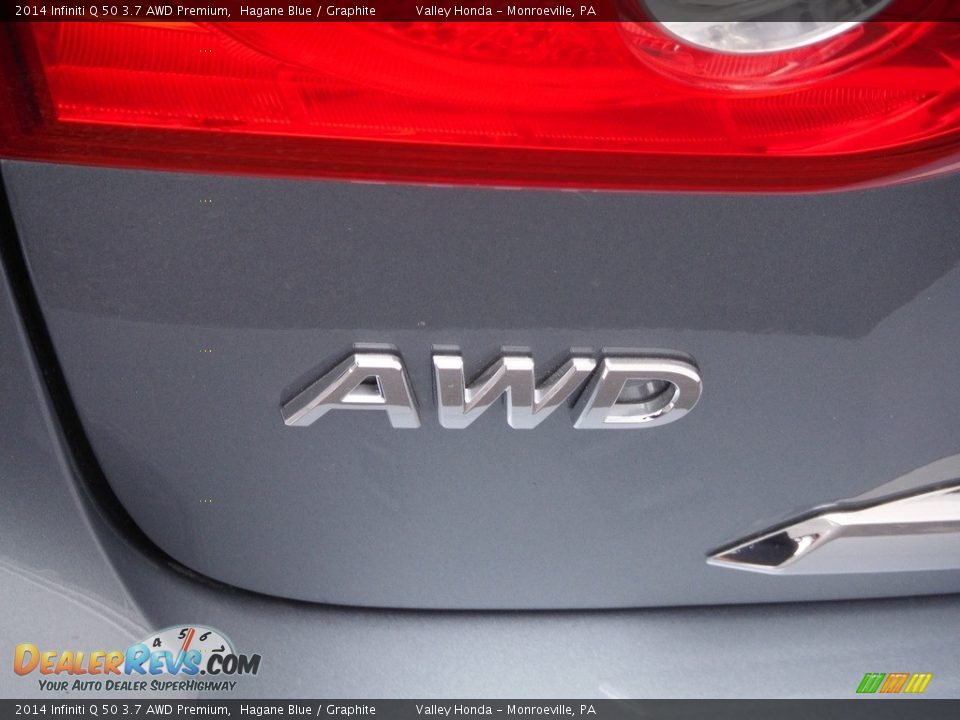 2014 Infiniti Q 50 3.7 AWD Premium Hagane Blue / Graphite Photo #9