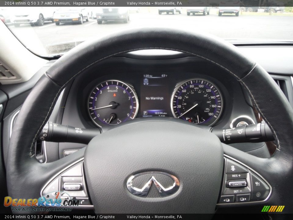 2014 Infiniti Q 50 3.7 AWD Premium Hagane Blue / Graphite Photo #23