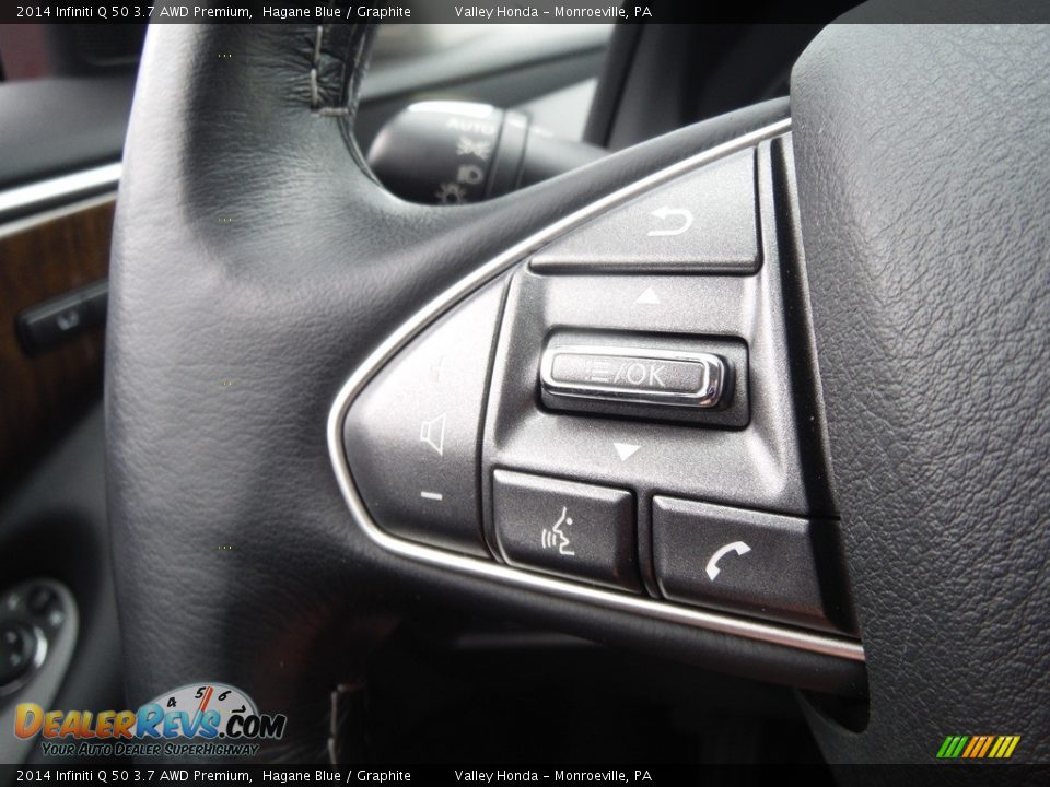 2014 Infiniti Q 50 3.7 AWD Premium Hagane Blue / Graphite Photo #24