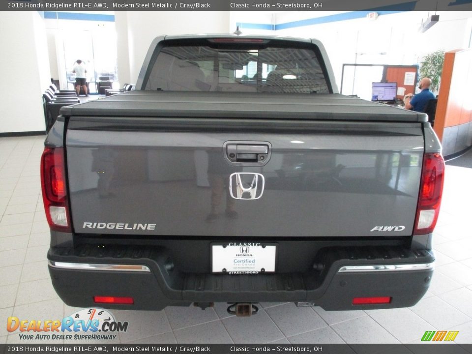 2018 Honda Ridgeline RTL-E AWD Modern Steel Metallic / Gray/Black Photo #4