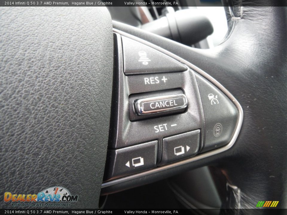 2014 Infiniti Q 50 3.7 AWD Premium Hagane Blue / Graphite Photo #25
