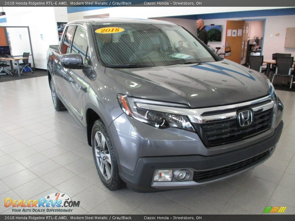 2018 Honda Ridgeline RTL-E AWD Modern Steel Metallic / Gray/Black Photo #7