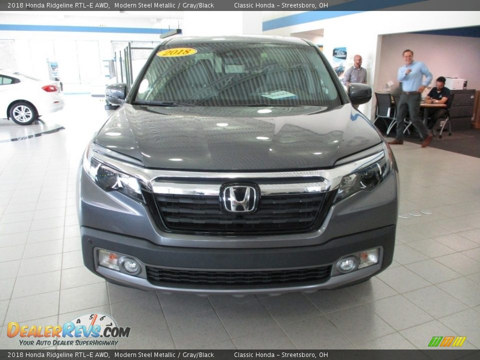 2018 Honda Ridgeline RTL-E AWD Modern Steel Metallic / Gray/Black Photo #8