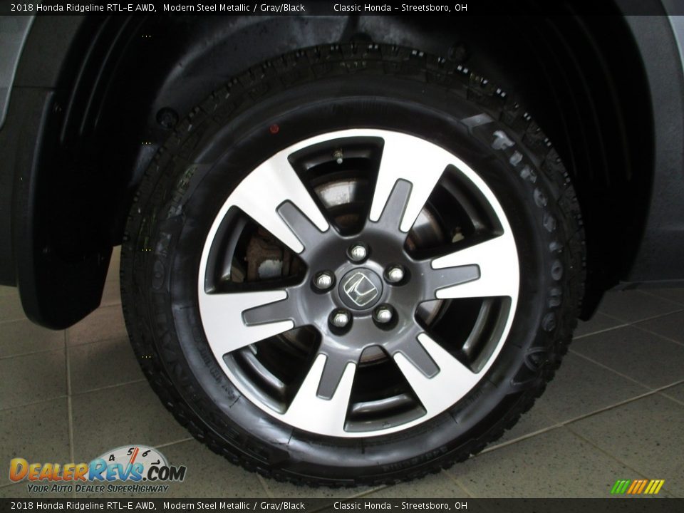 2018 Honda Ridgeline RTL-E AWD Modern Steel Metallic / Gray/Black Photo #15