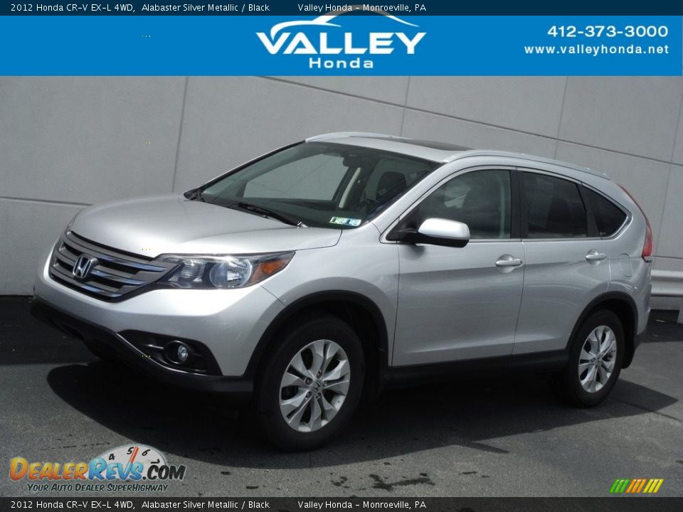 2012 Honda CR-V EX-L 4WD Alabaster Silver Metallic / Black Photo #1