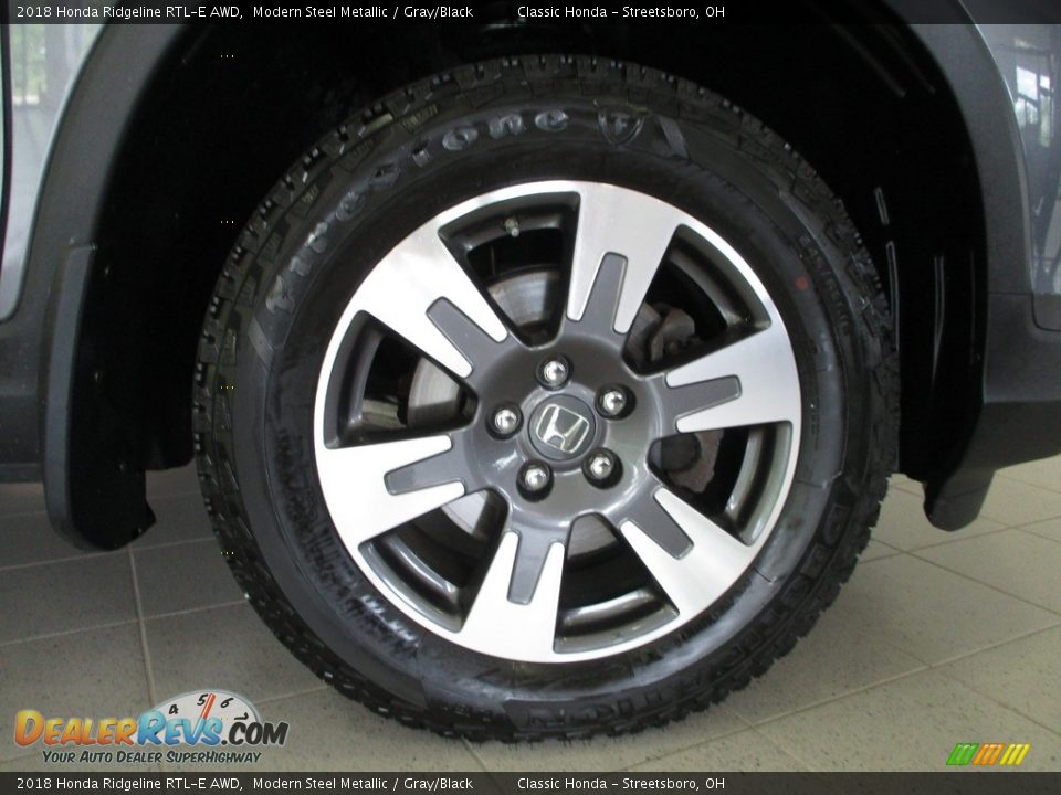 2018 Honda Ridgeline RTL-E AWD Modern Steel Metallic / Gray/Black Photo #18