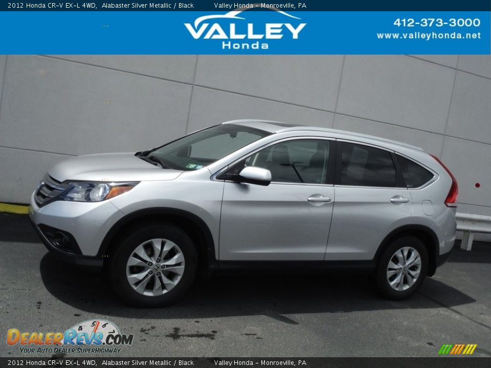 2012 Honda CR-V EX-L 4WD Alabaster Silver Metallic / Black Photo #2