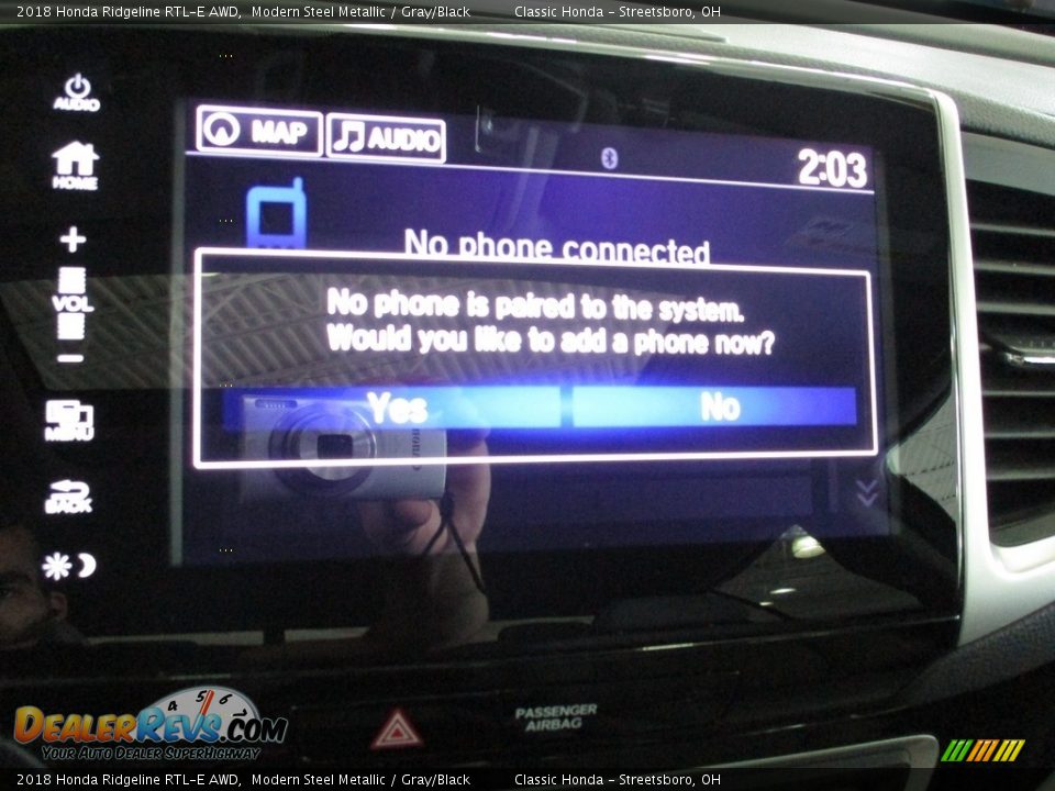 2018 Honda Ridgeline RTL-E AWD Modern Steel Metallic / Gray/Black Photo #36