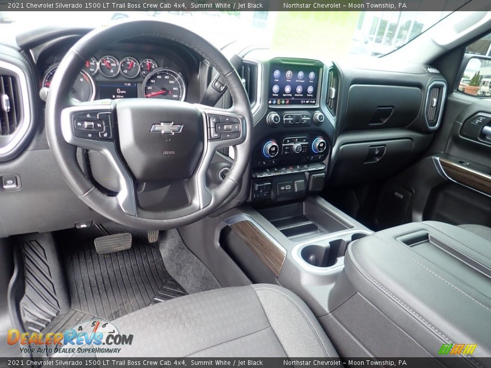 Jet Black Interior - 2021 Chevrolet Silverado 1500 LT Trail Boss Crew Cab 4x4 Photo #22
