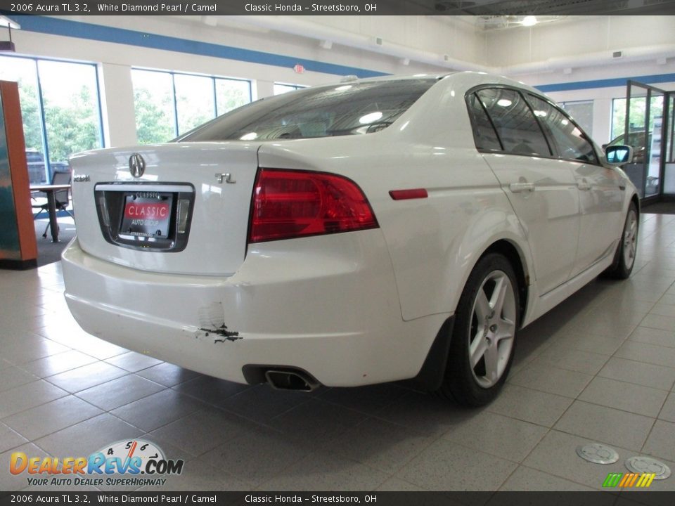 2006 Acura TL 3.2 White Diamond Pearl / Camel Photo #7