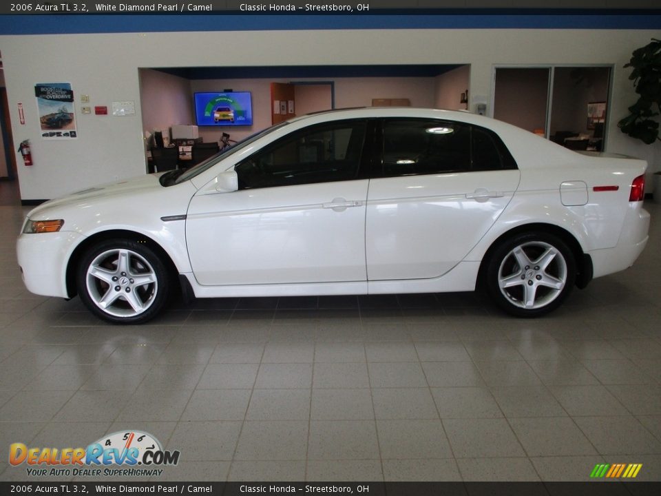 2006 Acura TL 3.2 White Diamond Pearl / Camel Photo #10