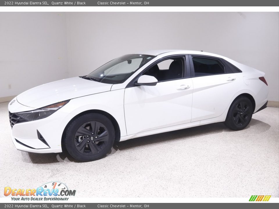 2022 Hyundai Elantra SEL Quartz White / Black Photo #3