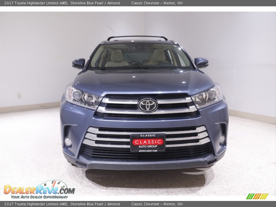 2017 Toyota Highlander Limited AWD Shoreline Blue Pearl / Almond Photo #2