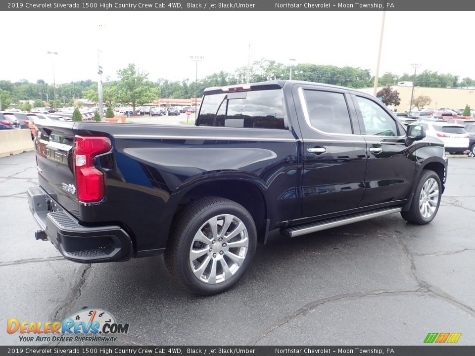 2019 Chevrolet Silverado 1500 High Country Crew Cab 4WD Black / Jet Black/Umber Photo #8