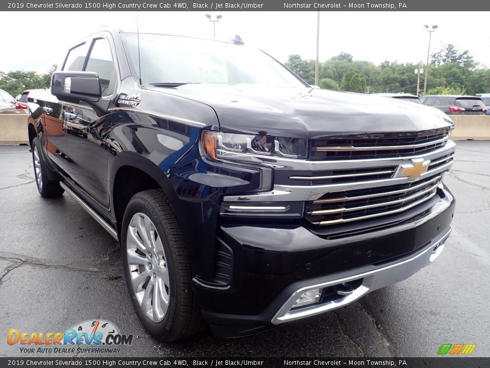 2019 Chevrolet Silverado 1500 High Country Crew Cab 4WD Black / Jet Black/Umber Photo #11