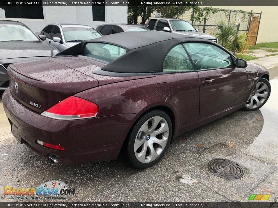 2006 BMW 6 Series 650i Convertible Barbera Red Metallic / Cream Beige Photo #2