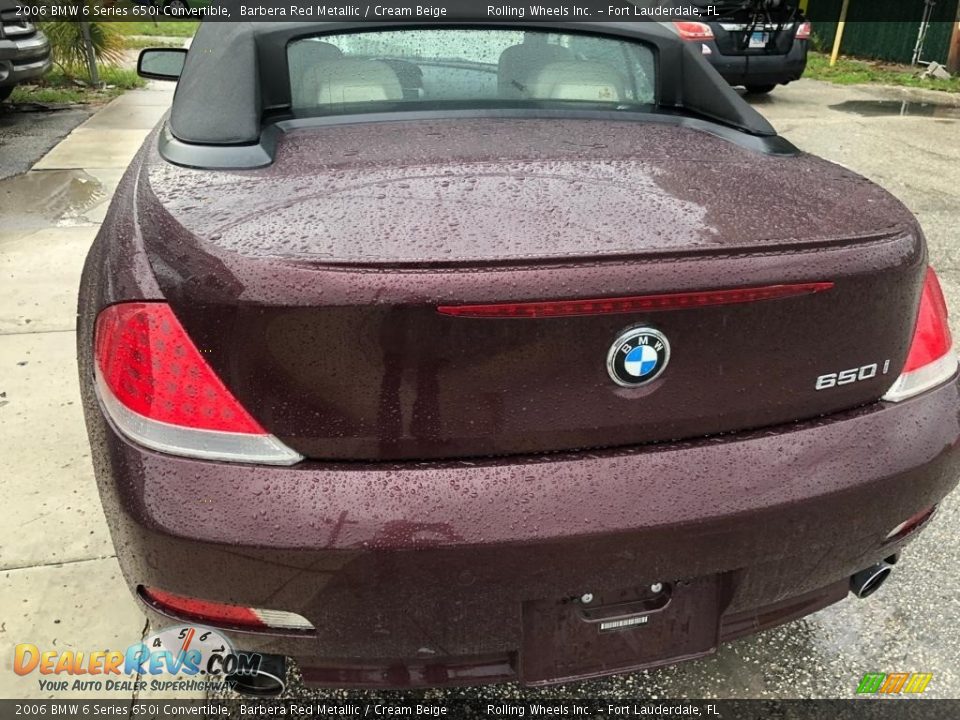 2006 BMW 6 Series 650i Convertible Barbera Red Metallic / Cream Beige Photo #3