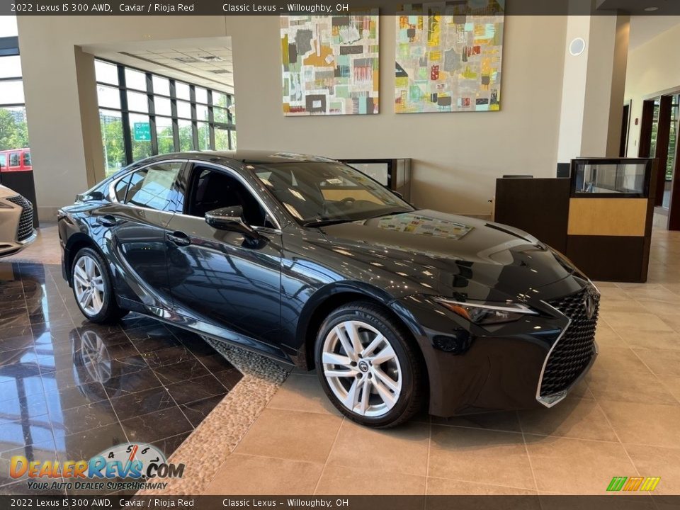 2022 Lexus IS 300 AWD Caviar / Rioja Red Photo #1