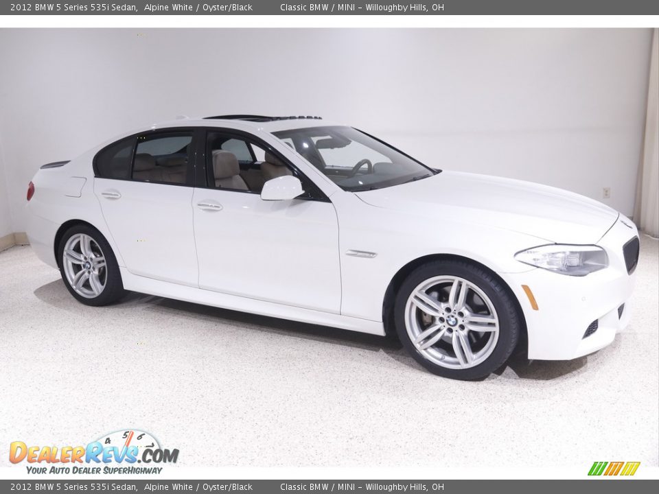 2012 BMW 5 Series 535i Sedan Alpine White / Oyster/Black Photo #1