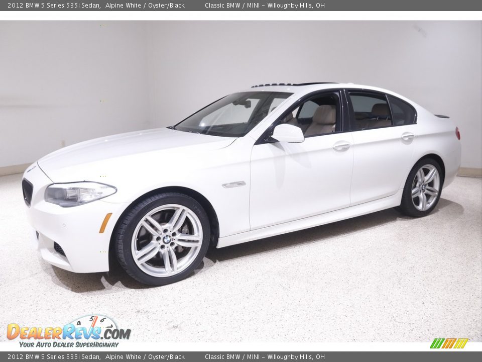 2012 BMW 5 Series 535i Sedan Alpine White / Oyster/Black Photo #3