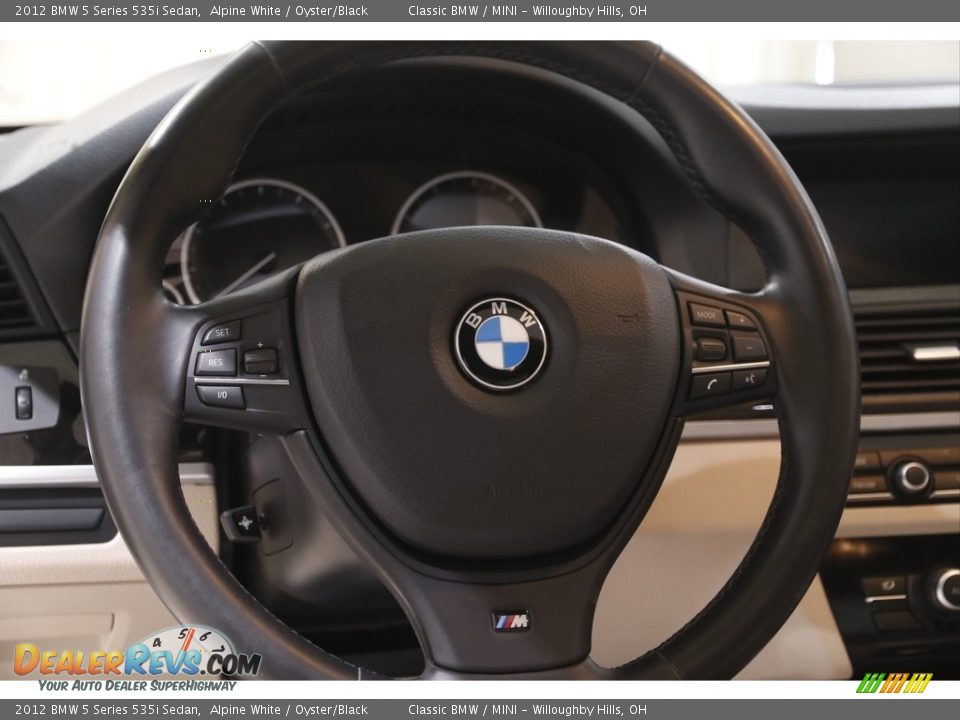 2012 BMW 5 Series 535i Sedan Alpine White / Oyster/Black Photo #7