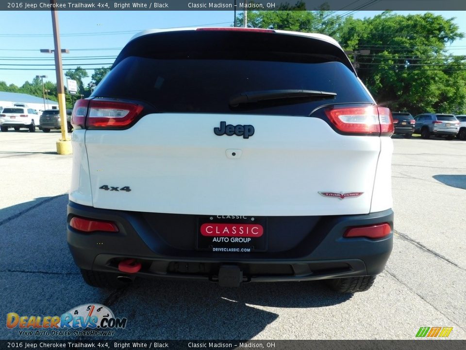 2016 Jeep Cherokee Trailhawk 4x4 Bright White / Black Photo #4