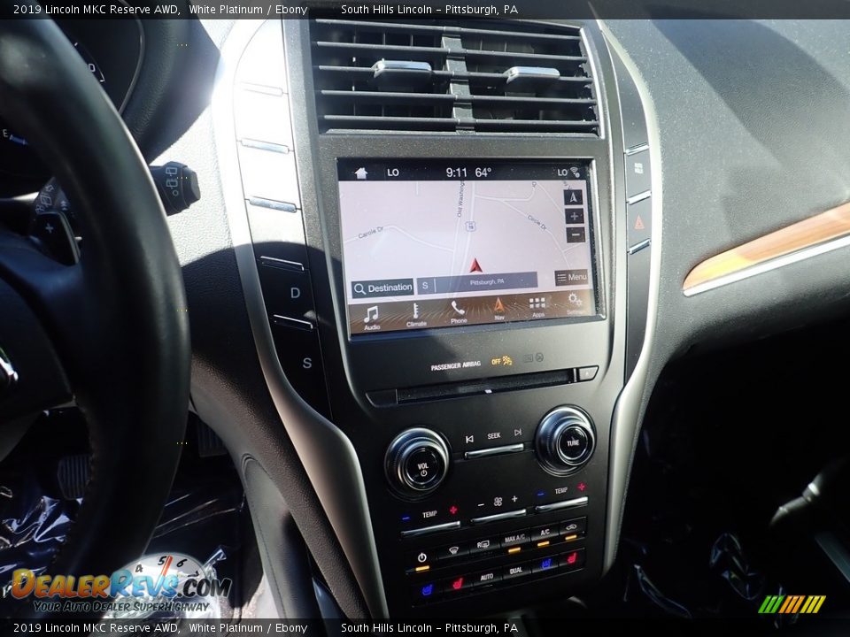 2019 Lincoln MKC Reserve AWD White Platinum / Ebony Photo #22