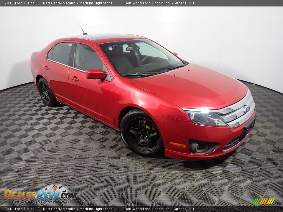 2011 Ford Fusion SE Red Candy Metallic / Medium Light Stone Photo #3