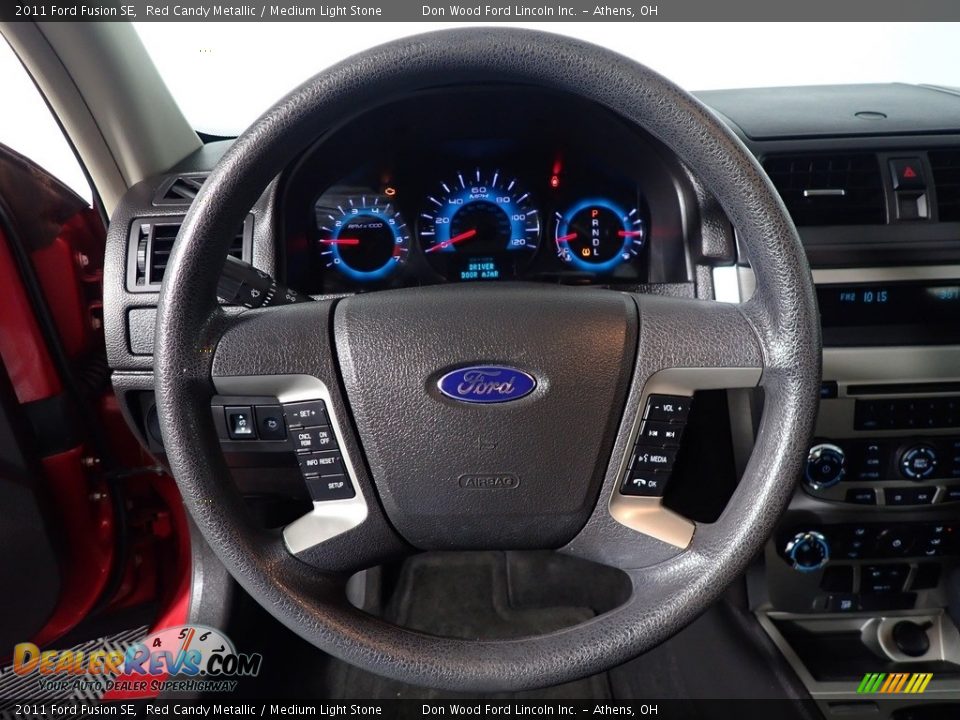 2011 Ford Fusion SE Red Candy Metallic / Medium Light Stone Photo #17