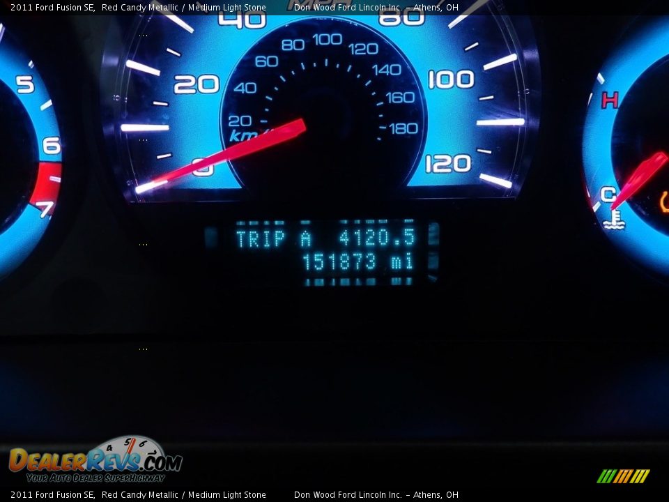 2011 Ford Fusion SE Red Candy Metallic / Medium Light Stone Photo #20