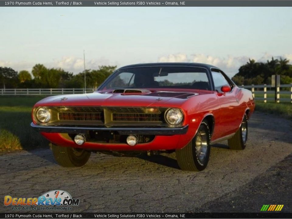 1970 Plymouth Cuda Hemi TorRed / Black Photo #6