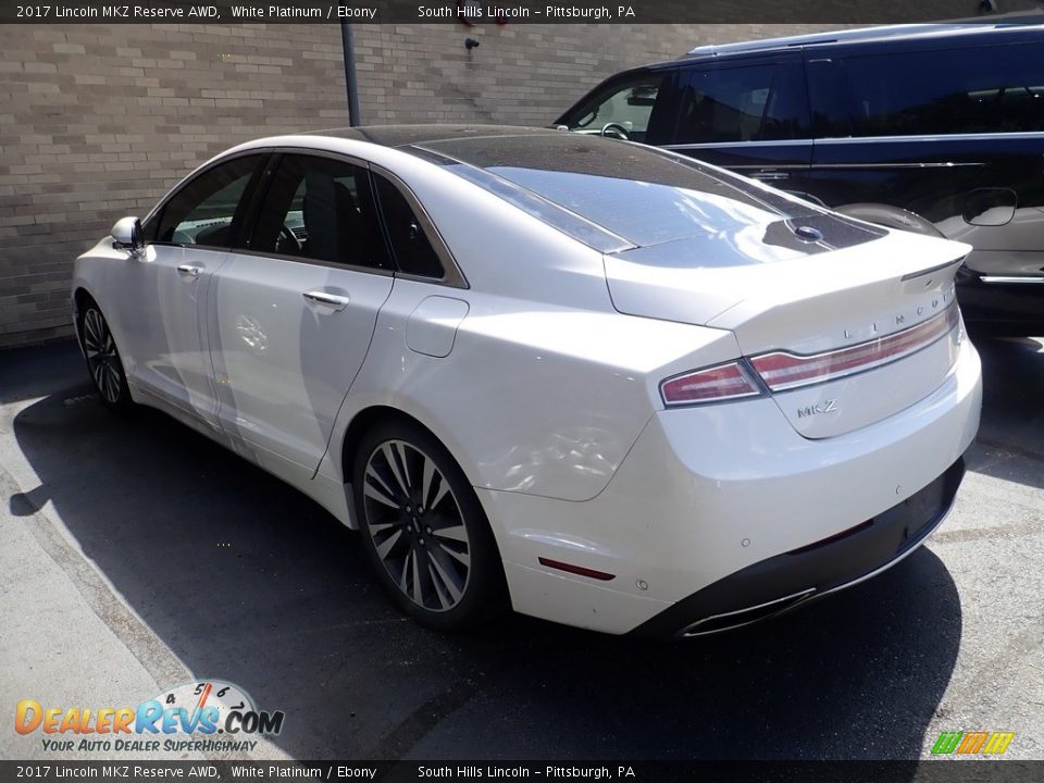 2017 Lincoln MKZ Reserve AWD White Platinum / Ebony Photo #2