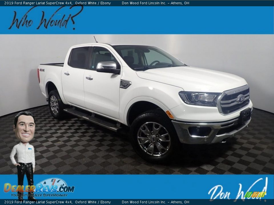 2019 Ford Ranger Lariat SuperCrew 4x4 Oxford White / Ebony Photo #1