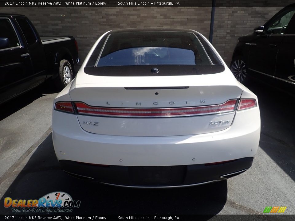 2017 Lincoln MKZ Reserve AWD White Platinum / Ebony Photo #3