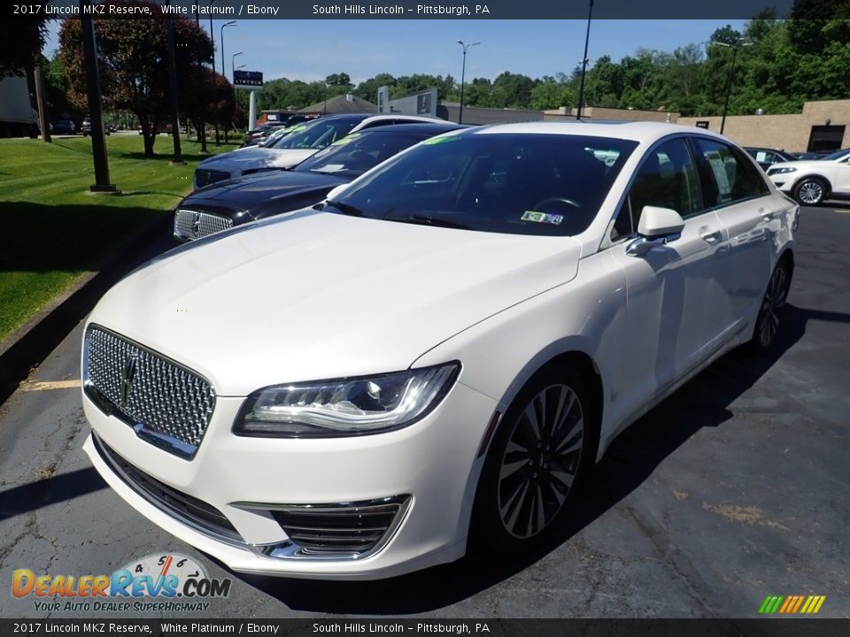 2017 Lincoln MKZ Reserve White Platinum / Ebony Photo #1