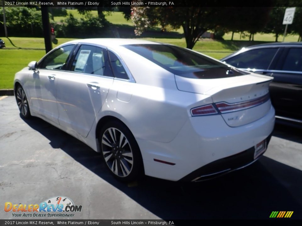 2017 Lincoln MKZ Reserve White Platinum / Ebony Photo #2