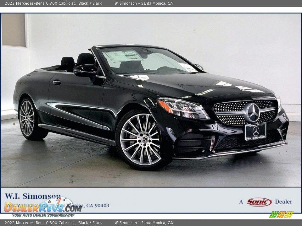 2022 Mercedes-Benz C 300 Cabriolet Black / Black Photo #1