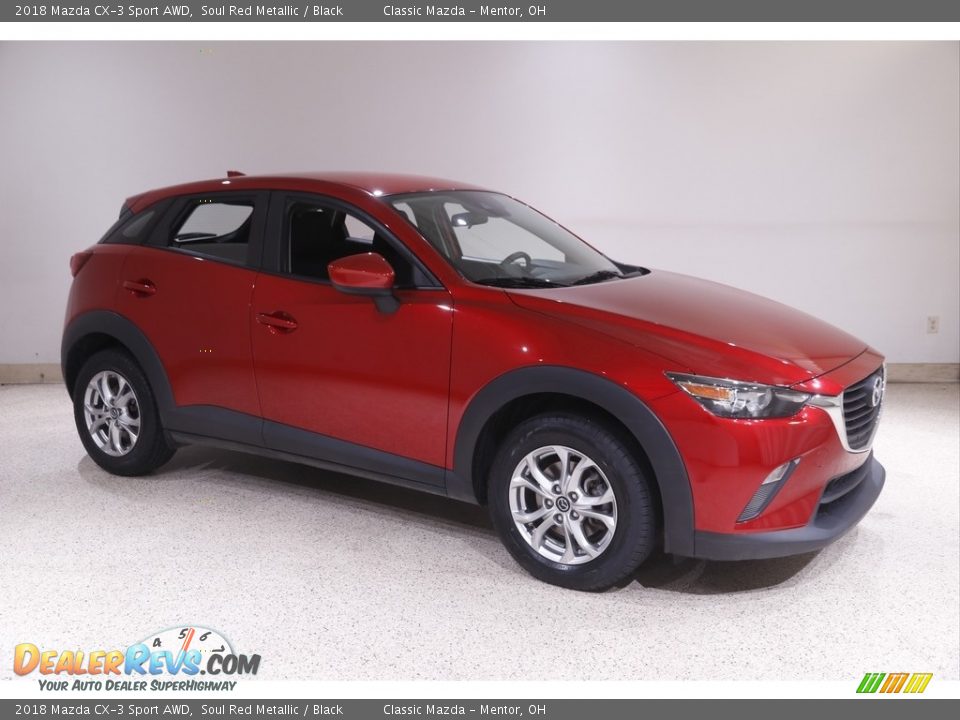 2018 Mazda CX-3 Sport AWD Soul Red Metallic / Black Photo #1