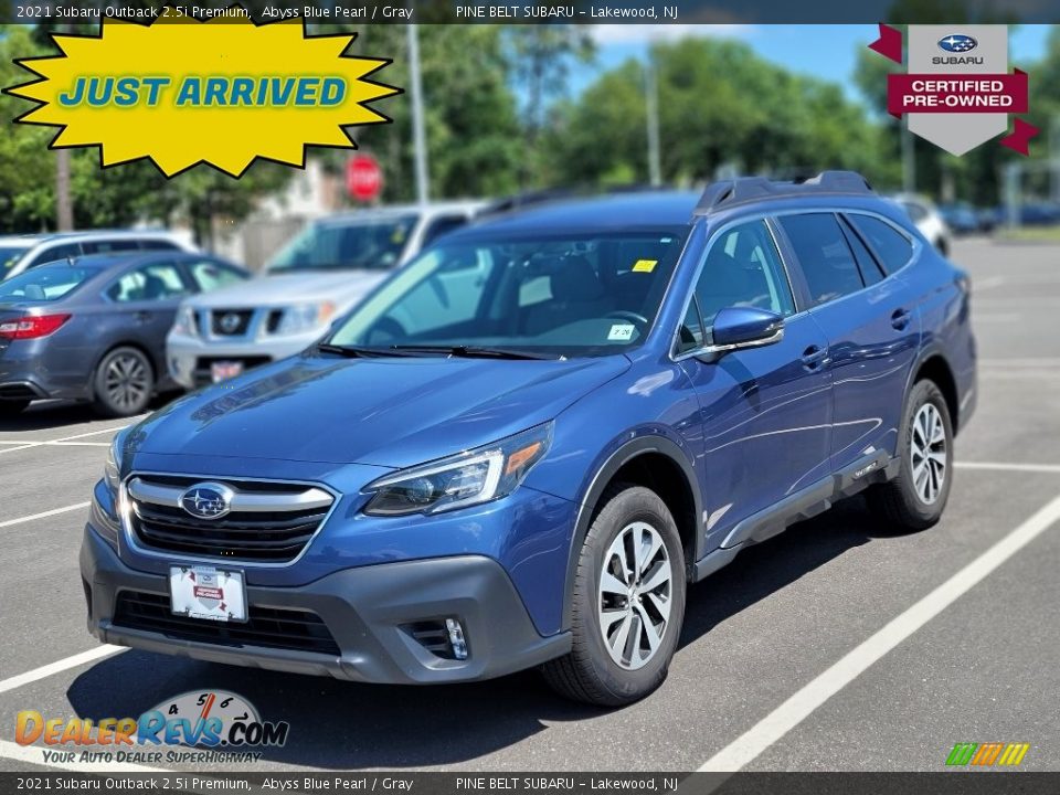 2021 Subaru Outback 2.5i Premium Abyss Blue Pearl / Gray Photo #1