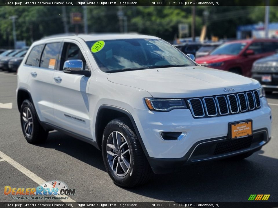 2021 Jeep Grand Cherokee Limited 4x4 Bright White / Light Frost Beige/Black Photo #16