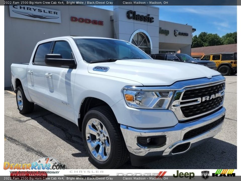 2022 Ram 1500 Big Horn Crew Cab 4x4 Bright White / Black/Diesel Gray Photo #1